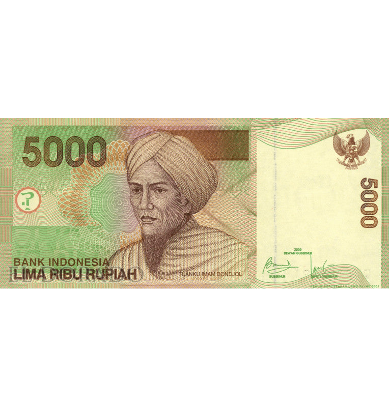 Indonesia 5,000 Rupees 2009 Pick 142i